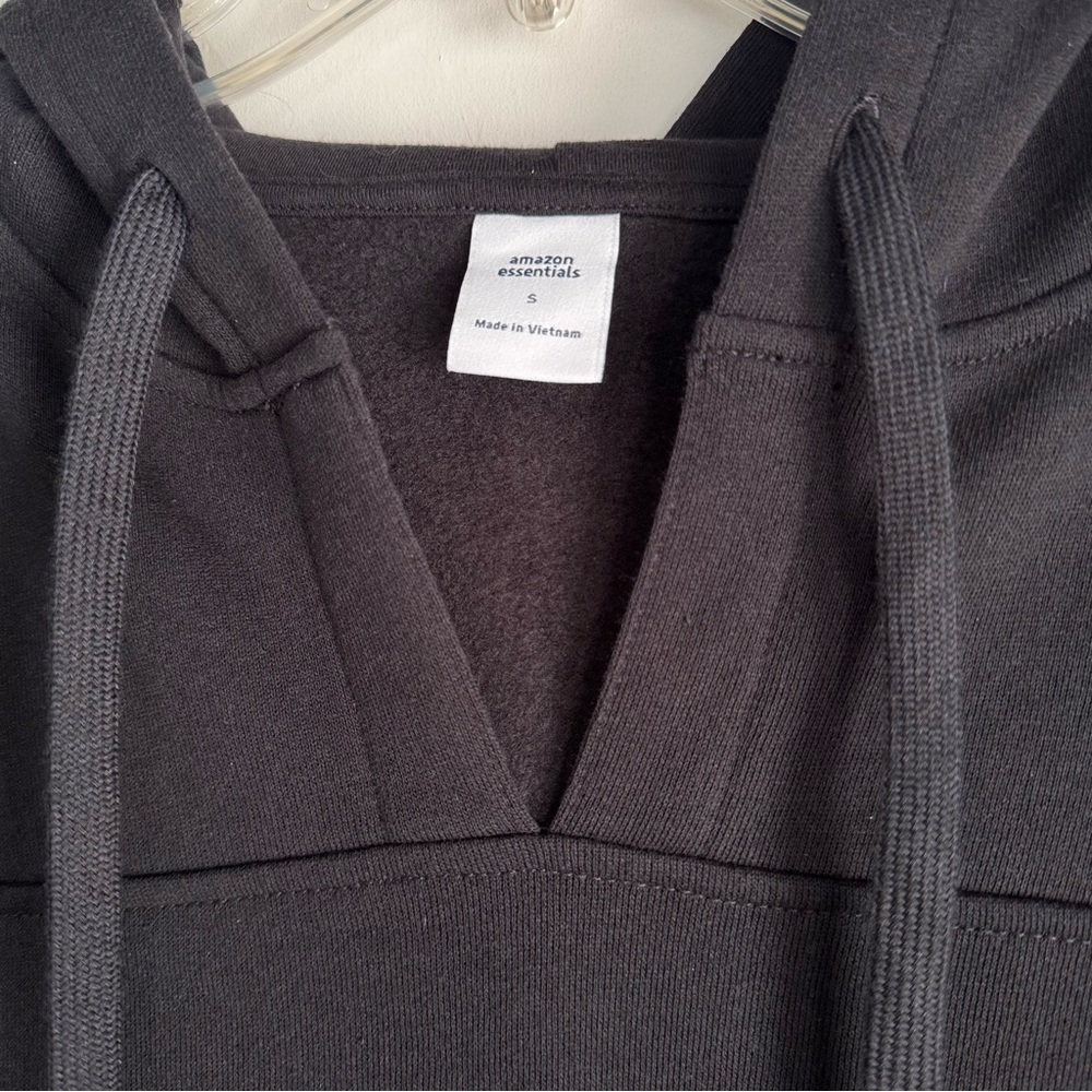 Like New Black Hoodie with V-neck - Picture 3 of 4